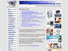 Tablet Screenshot of gesundheitsmarketing.com